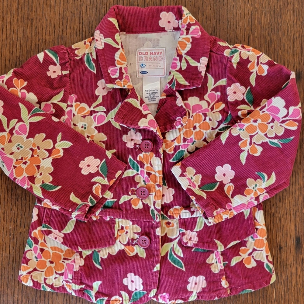 Old Navy Girl's Corduroy Blazer Size 18-24